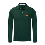 Autumn New Men's Polo Shirt Men's Business Casual Solid Color Polo Shirt Men's Long-sleeved Polo Shirt Men's Brand Clothing