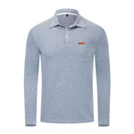 Autumn New Men's Polo Shirt Men's Business Casual Solid Color Polo Shirt Men's Long-sleeved Polo Shirt Men's Brand Clothing